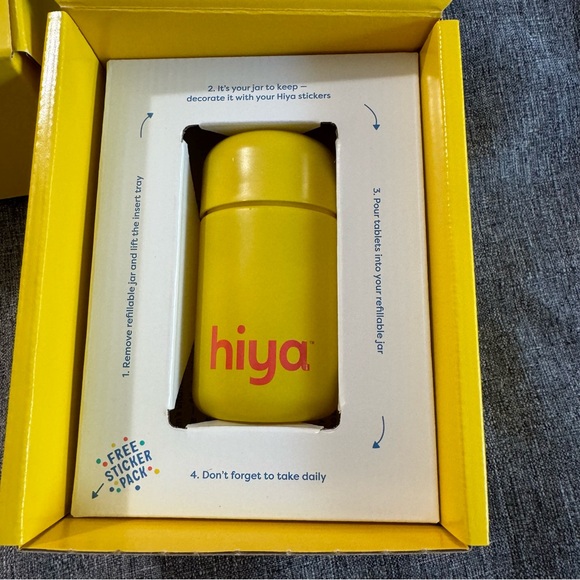 Hiya Glass Jar with original sticker sheets NEW - Picture 5 of 10